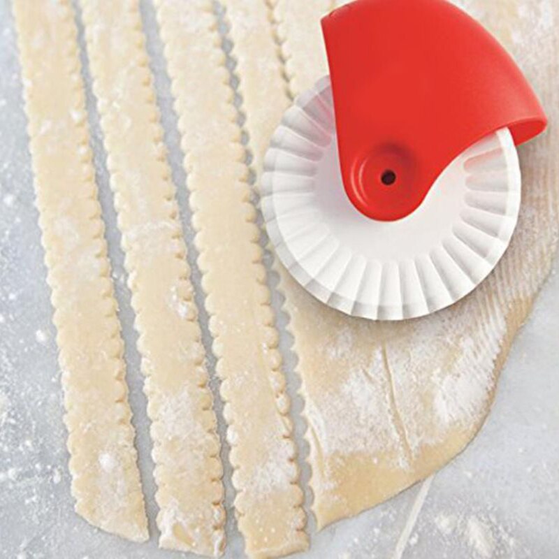 Baking Tools Kitchen Pizza Pastry Lattice Cutter Pastry Pie Decor Cuter Plastic Wheel Roller for Pizza Pastry Pie Crust
