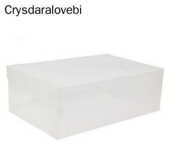 10 stücke Kunststoff transparent Schuhkarton Hause Schuh Stiefel Kasten Stapelbar Faltbare Lagerung Organizer Container Multifunktions