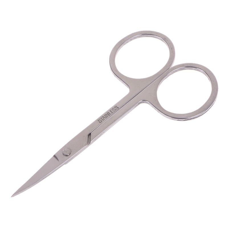 HUAMIANLI Scissor Manicure For Nails Eyebrow Nose Eyelash Cuticle Scissors Curved Pedicure Makeup Tools: Default Title