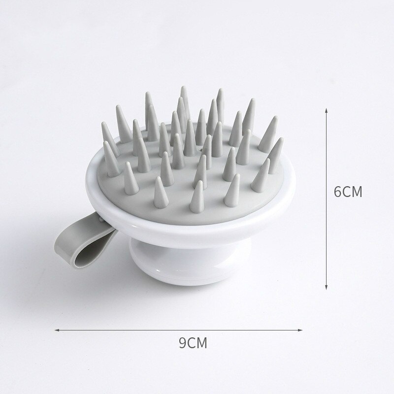 Silicone Head Body Scalp Massage Brush Silicone Shampoo Brush Hair Washing Comb Shower Brush Bath SPA Massage Brush Hair Brush: White