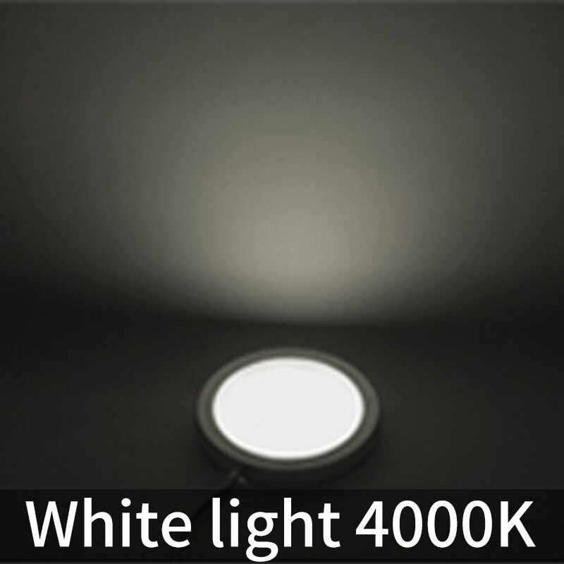 Spot ultratunn 12v- taks fönster display vinbänk ytmonterad panellampa inbyggd led mini spotlight 3w downlight: Vit 4000k / Silverskal