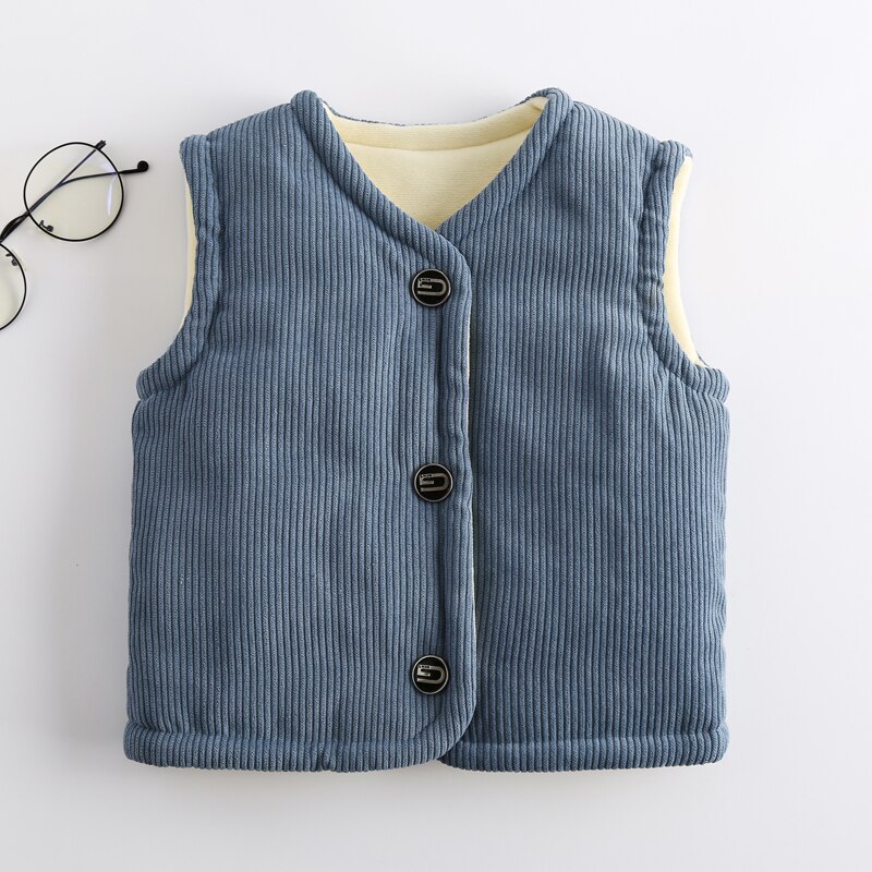 Kinderen Uitloper Winter Baby Vesten Corduroy Bodywarmer Vest Jongen Jassen Herfst Dikke Jas Meisje Jas Kinderen Jas Warm Vest