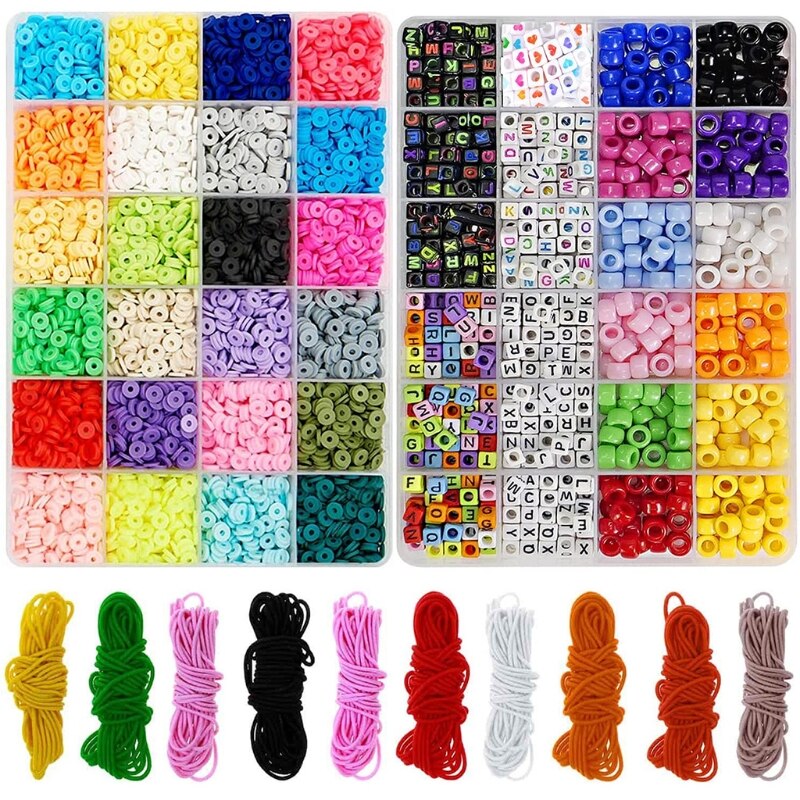 Clay Beads For Jewelry Making Kit Parent-Child Activity Glass Seed Beads for DIY Bracelet Making Kit for Kids Girls