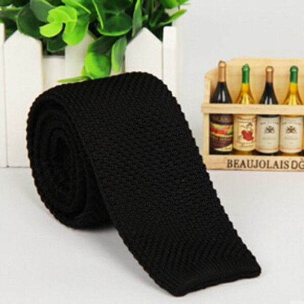 Men\'s Solid Tie Knit Knitted Tie Plain Necktie Narrow Slim Skinny Woven Tie: O