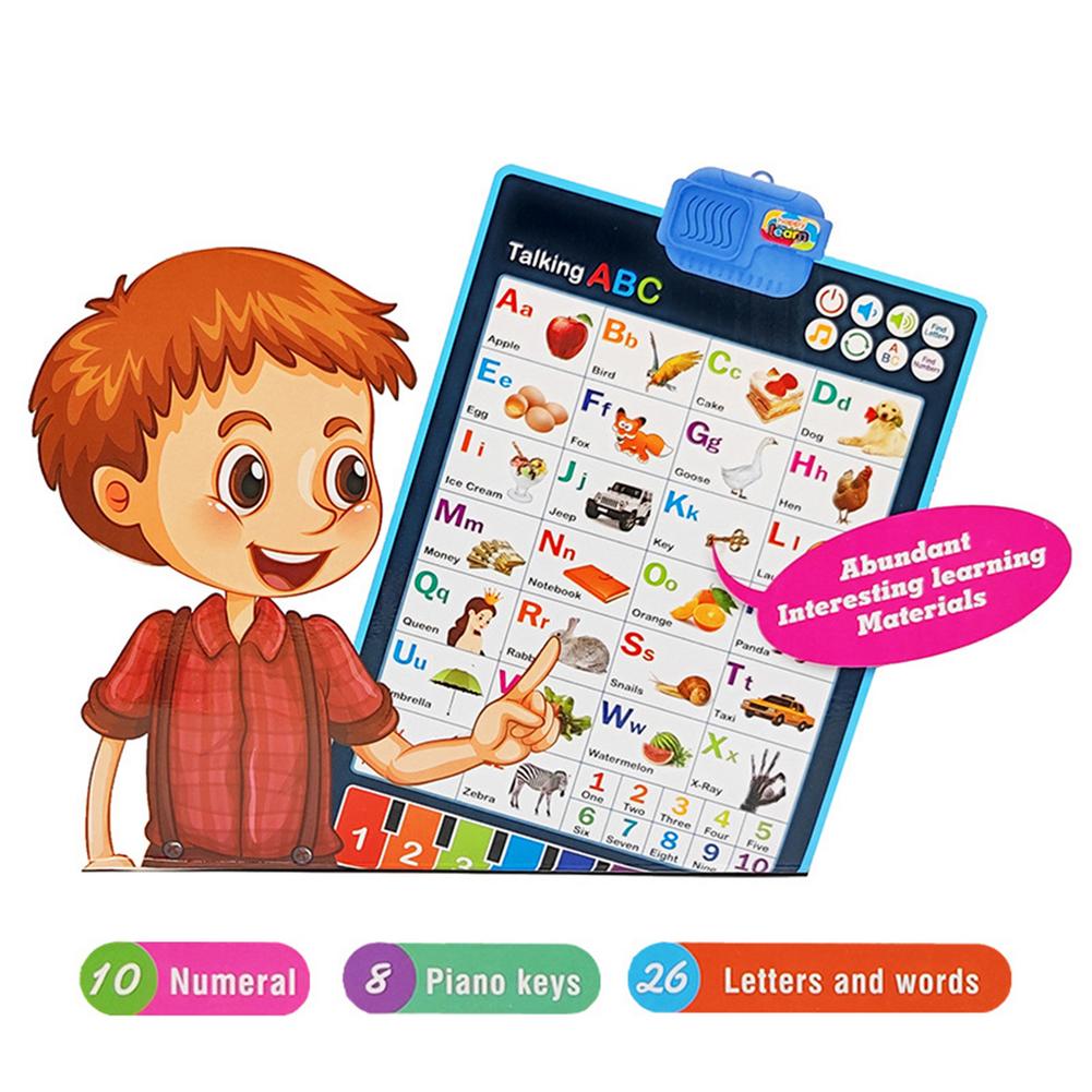 Language Learning Machine Electronic Baby ABC Alphabet Wall Chart Music Poster Infant Preschool Early Learning Educational Toy