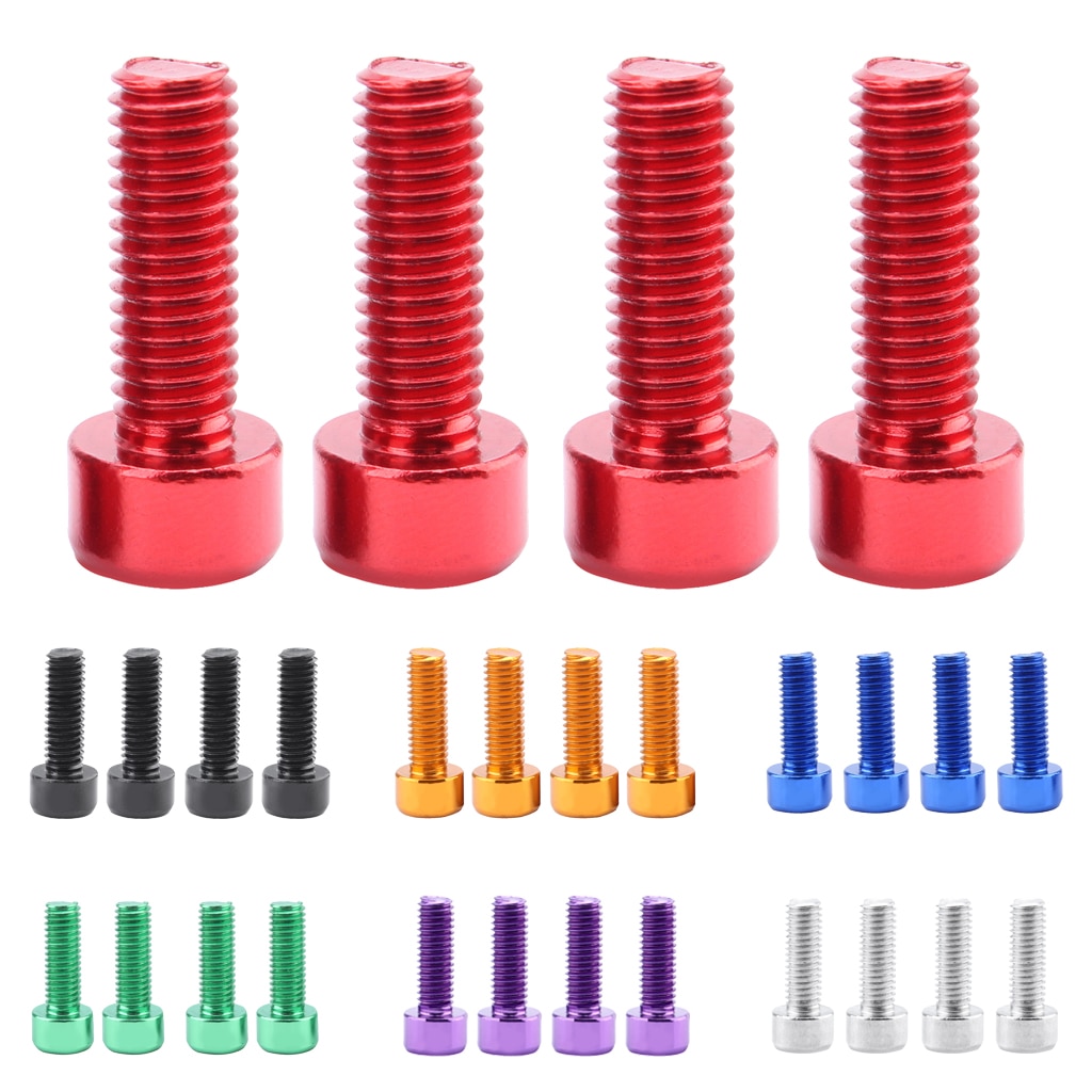 4 Pieces Silver Water Bottle Cage Bolts Holder Screws Hex Socket Screws Bicycle Accessories Install Bike Bottle Cage Rack