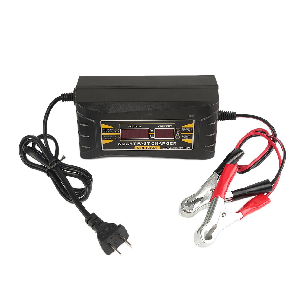 Full Automatic PRO Car Battery Charger 110V to 240V To 12V 10A Smart Fast Power Charging Wet Dry Lead Acid Digital LCD Display
