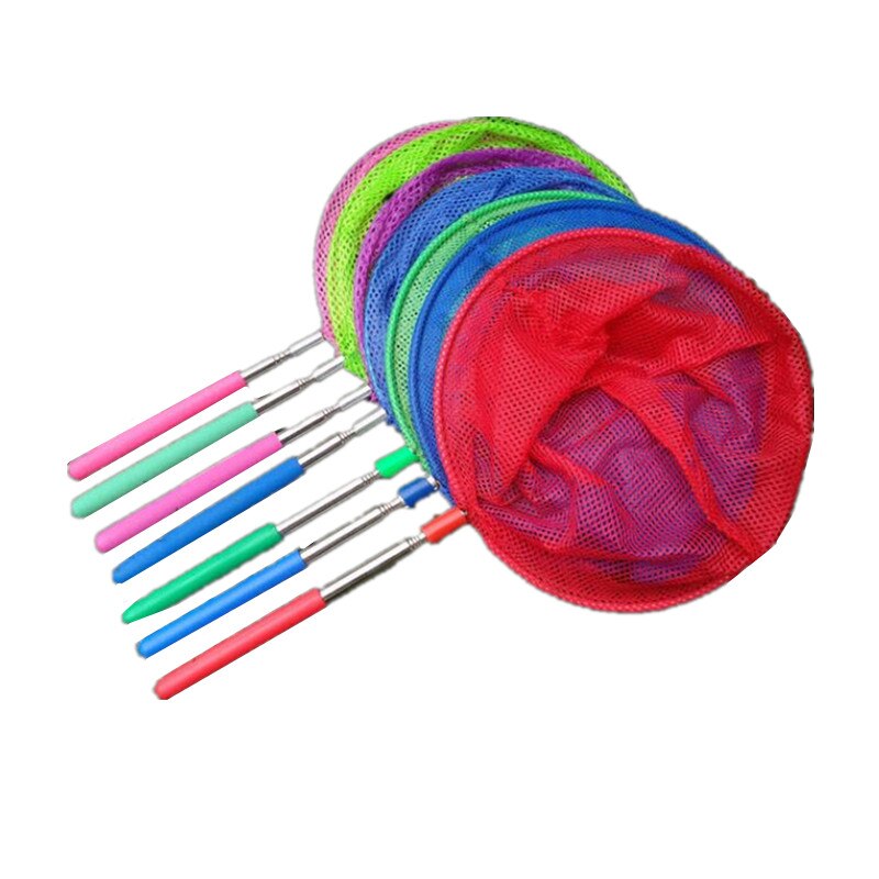 Telescopic thin rod 80cm Children's fish tanks fishing nets dip net outdoor catching Butterfly tuck net Outdoor tool insect net