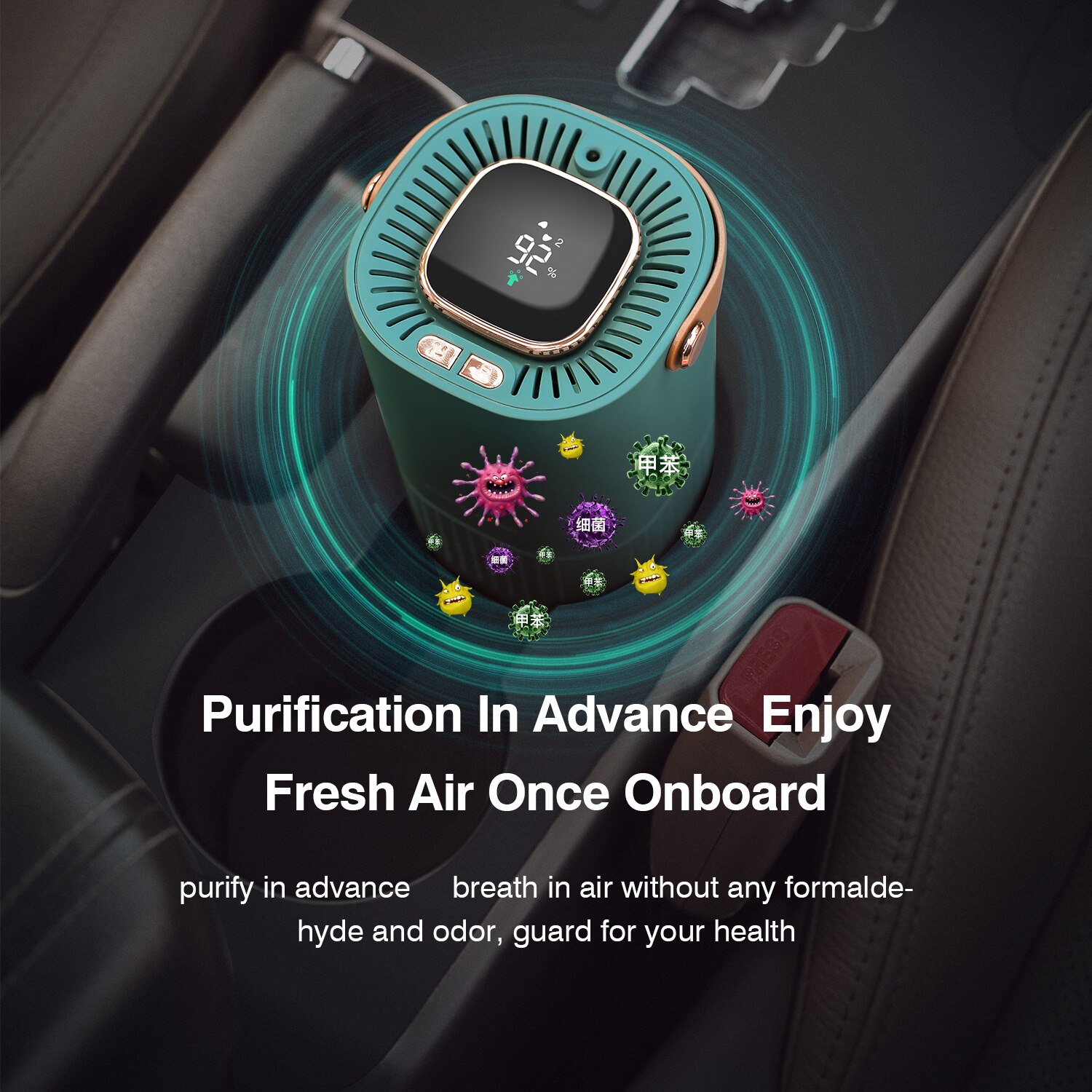 Cornmi Negative Ion HEPA Purifier Household Noise Reduction Portable Air purificador Formaldehyde Odor Removal USB Car Purifier