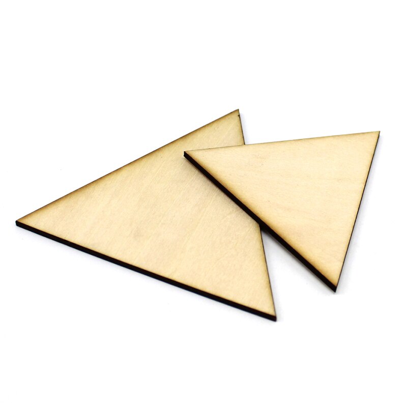 Equilateral triangle linden wood board handmade small wood chip DIY model making decorative wood board trigonal wood board