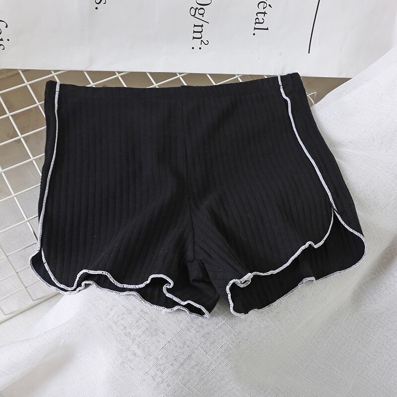Comfortable Safety Short Pants Spring Summer Shorts Girls Korean Under Skirt Underwears Safety Shorts Women: black1 piece
