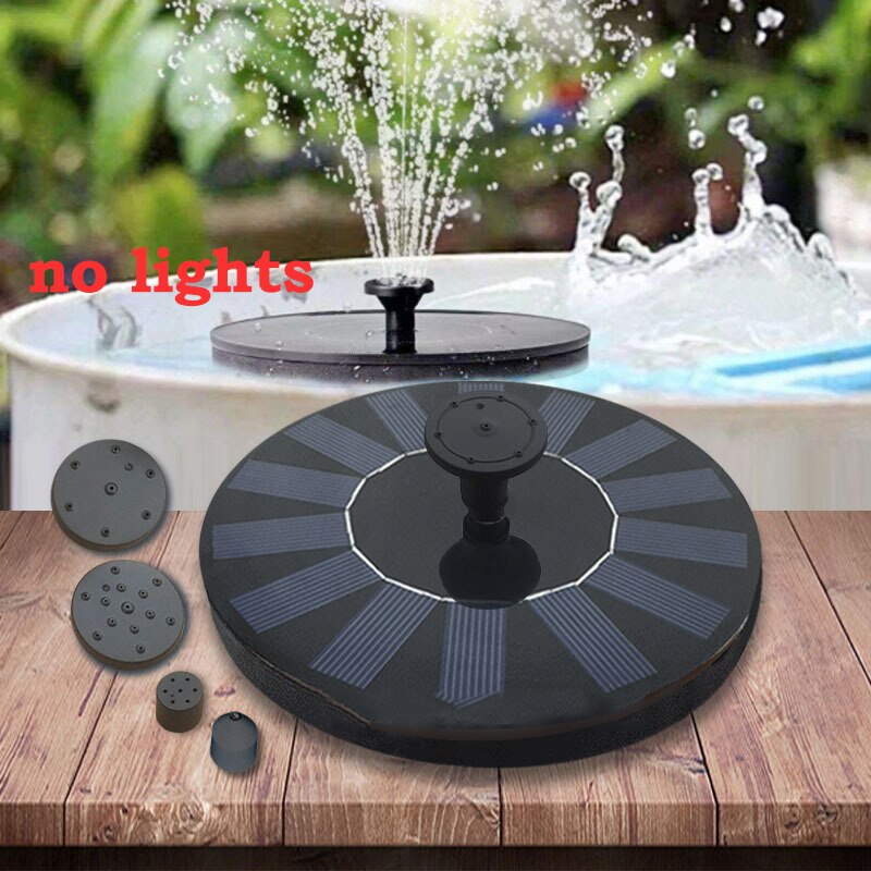 3W Led Solar Fontein Zwembad Vijver Waterval Tuin Decoratie Outdoor Vogel Bad 16Cm Zonne-energie Fontein Drijvende decor: no lights-M-13CM