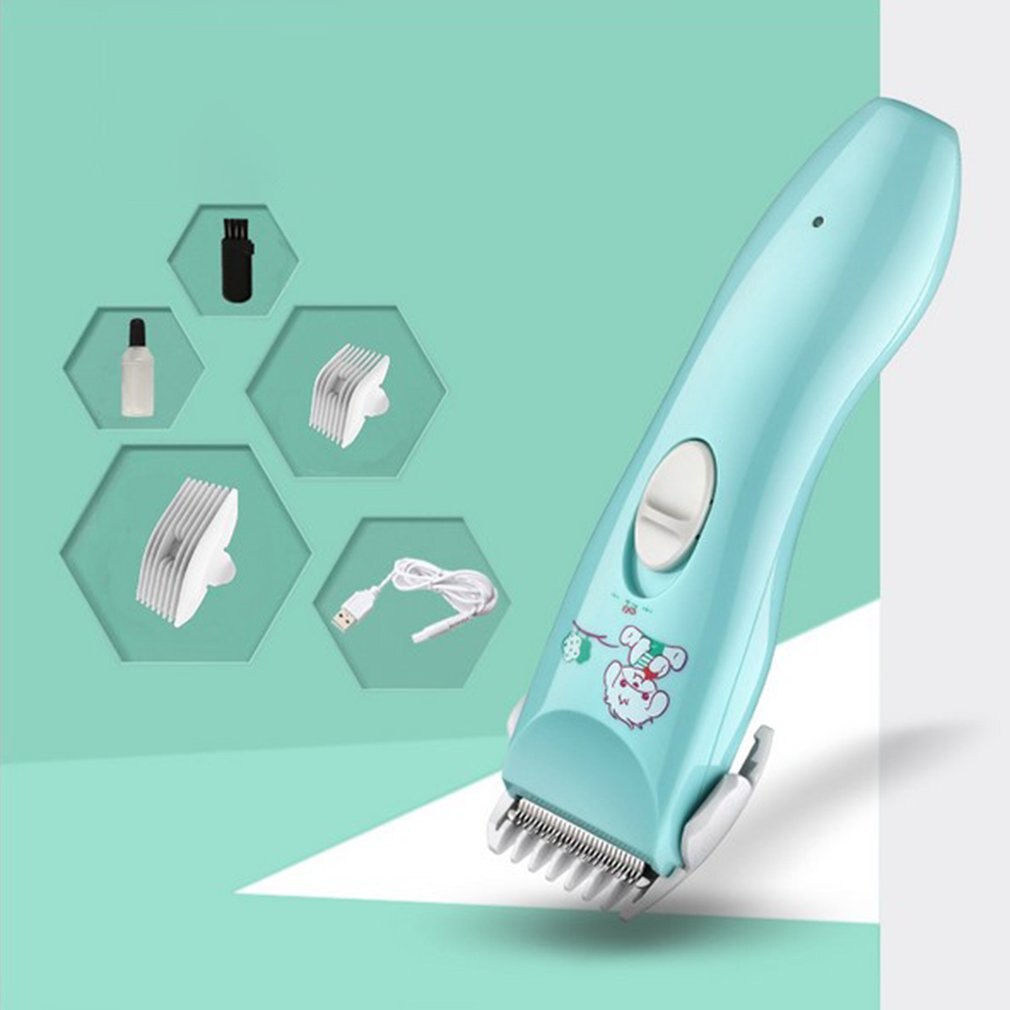 Electric Hair Clipper Haircut Tool Low Noise Usb Charging High Power Motor Cartoon Patten For Children