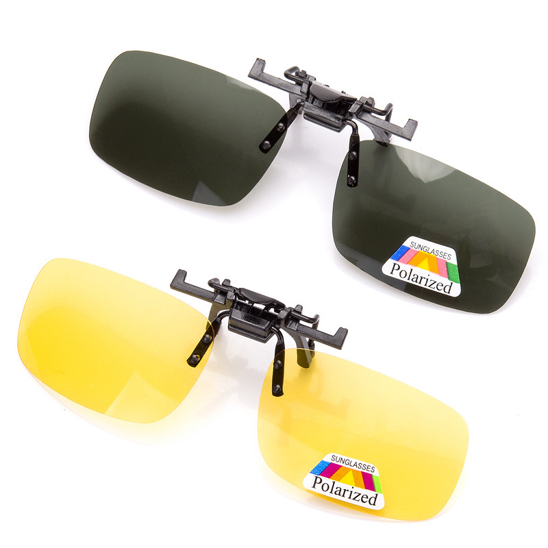 Polarized Clip Sunglasses Myopia Glasses Clip Driver Fishing Night Vision Myopia Clipon Sun Shading Eyeglasses