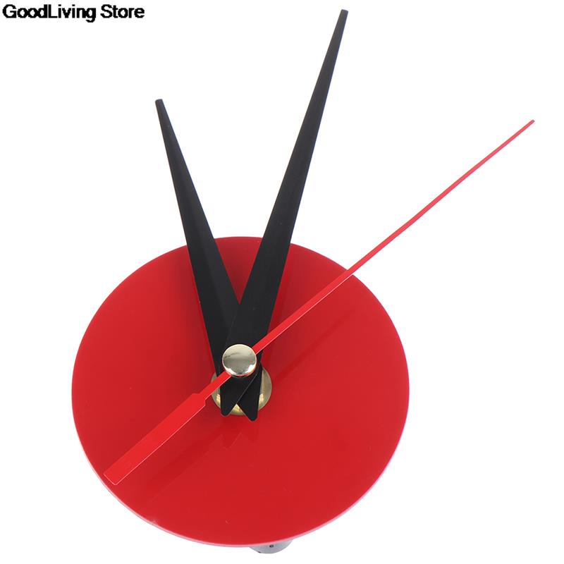 1 PC DIY Wall Clock Quartz Needle 3D Acrylic Wall Clock Cross Stitch Movement Dial Accessories Watch Core Home Decor: Red