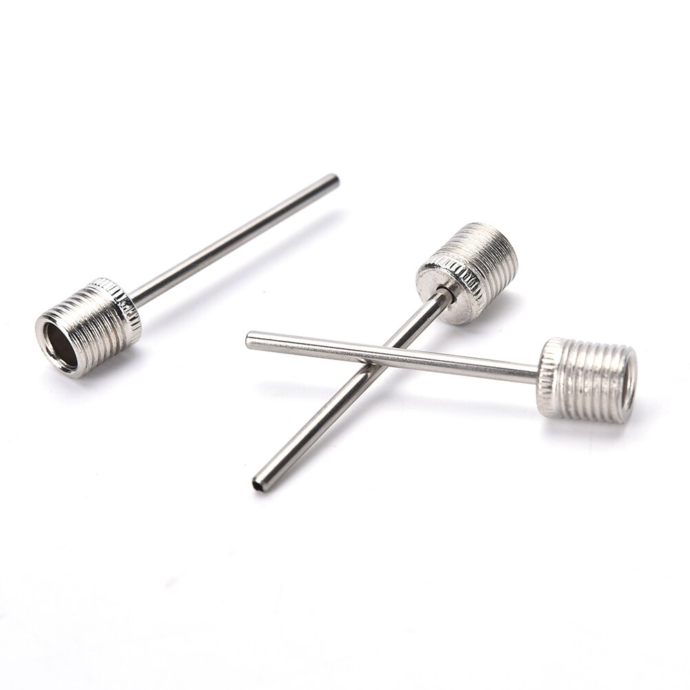 10Pcs Stainless Steel Basketball Pump Needle Outdoor Sports Football Soccer Silver Ball Inflating Air Valve Adaptor Pin Needle