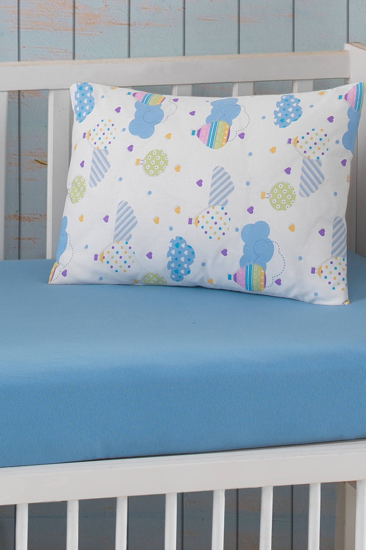 Lady Moda Baby Fitted Sheet Set 100% Cotton | 2 pcs Crib Fitted Sheet Set: baloon