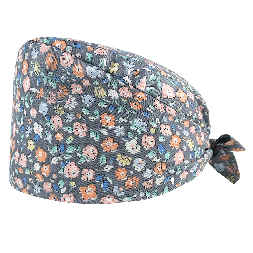 coton respirant casquette givrée petite impression florale casquette givrée salon de beauté animalerie anti-poussière travail casquettes prix: Default Title