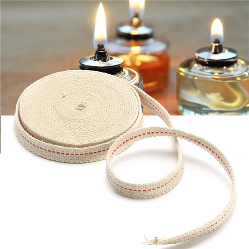 4.5M White Flat Cotton Alcohol Wick Oil Lamp Wicks Burner DIY Stove Lighting Lantern Oil Lamp Making Wick Accessories