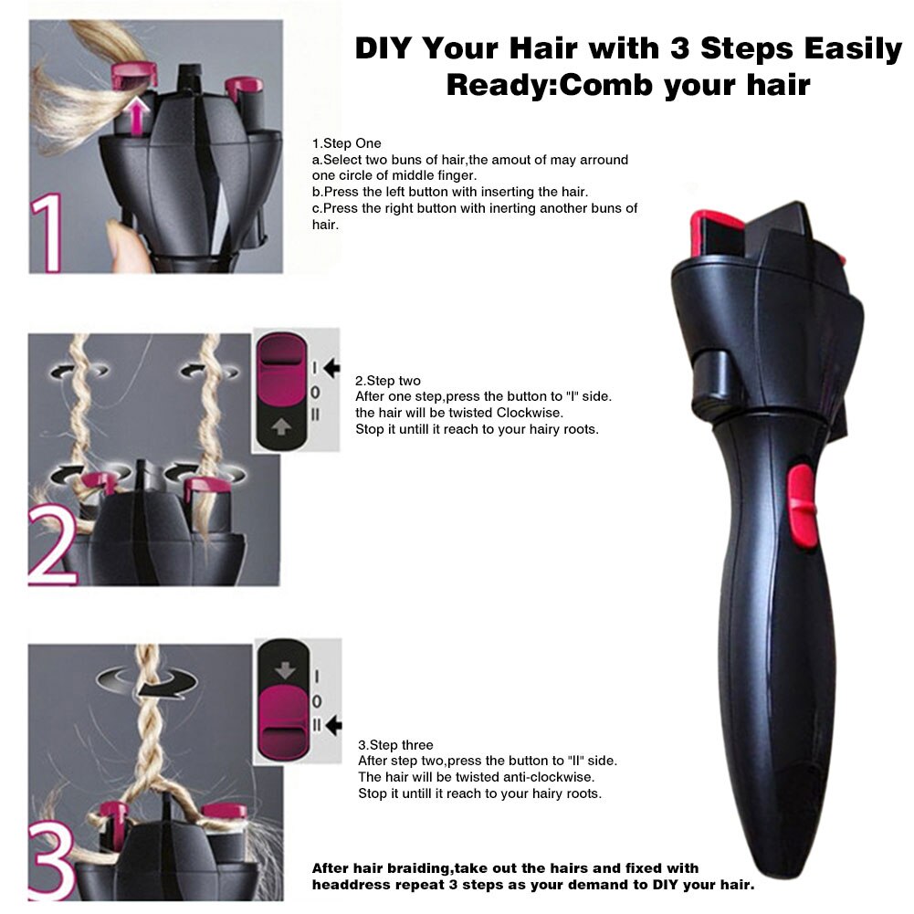 Automatische Haar Braider Elektrische Haar Braider Automatische Twist Braider Breien Machine Diy Twister Styler Hair Styling Tool