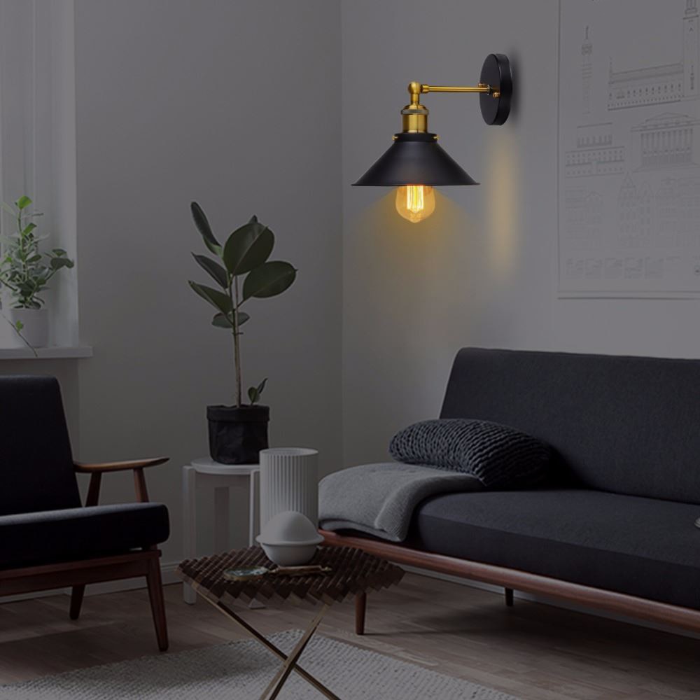 Industriële wandlamp | Schaarlamp | Muurlamp | Emaille lamp - de Woonwinkel