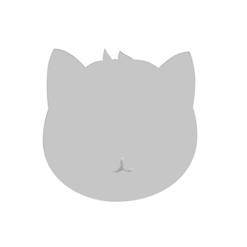 7 farger musematte katt form bilde anti-skli bærbar pc musematte musematte for pc bærbar datamaskin dataspill optisk musematte: Lysegrå