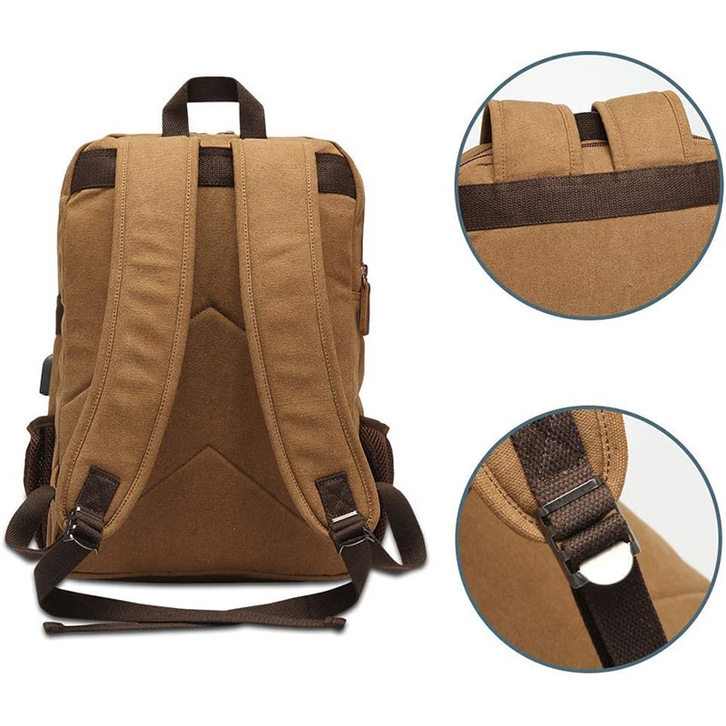 Xiaomi canvas-rucksack für damen und herren, vintage-rucksack, passend für die meisten 15.6- zoll-laptops, schulrucksack, gucci-rucksack für herren