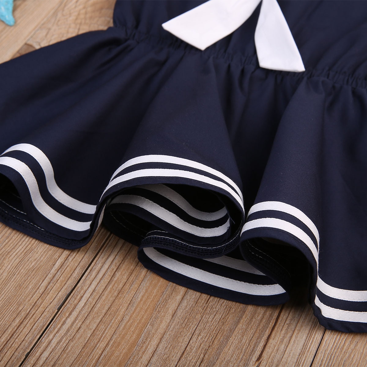 Baby Girls Sailor Suit Toddler Kid Baby Girls Dress Summer Sleeveless Casual Uniform Baby Girls Clothes Beach Party Dresses