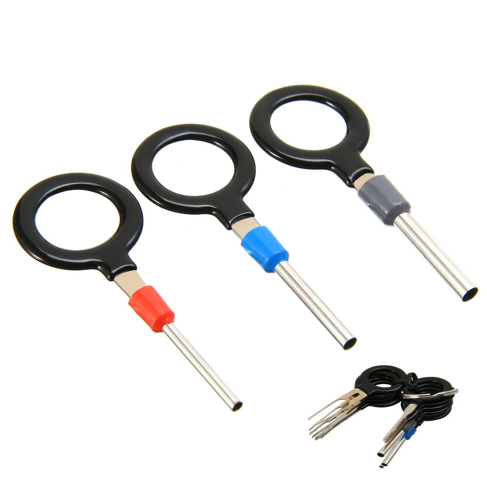 11 stk / sæt terminal fjernelsesværktøj nøgle pin ledning crimpstik pin udtrækkersæt elektriske nøgleværktøjer til bil