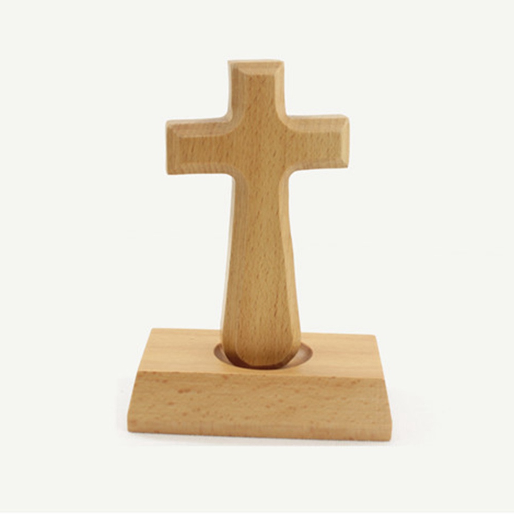 Træ kristen katolsk kors til bil boligindretning moderne minimalistisk europæisk stil let at bære  pm0170