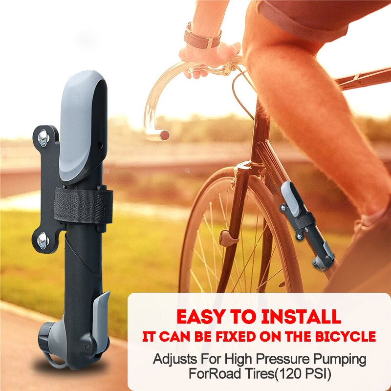 Tragbare fahrrad pumpe mini luftdruck manometer mountain bike pumpe outdoor av/fv ventil mtb bike air inflator
