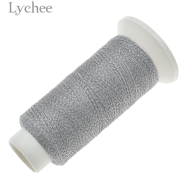 Lychee Life 1000m Polyester Reflective Sewing Thread Embroidery Sewing Thread Line DIY Sewing Material Supplies