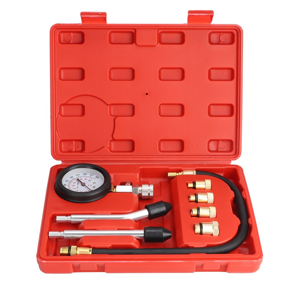 8Pcs Universal Car Oil Pressure Guage System Engine Compression Tester Tool practical automotive oil pressure measuring tool