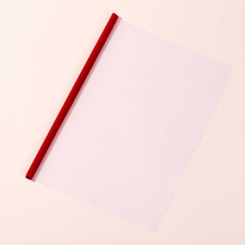 5Pcs/Set A4 Transparent File Folder Clip Data Folder Book Folder Test Paper Document Organizer Fastener School Office Supplies