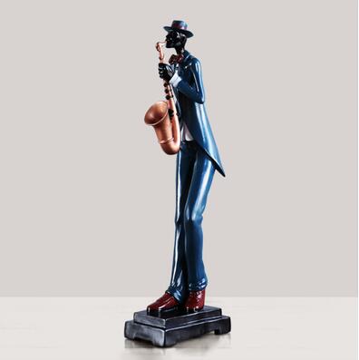 Estatuas de Banda de Música de resina europea, decoración para el hogar, sala de estar, Bar, cafetería, figuras de escultura para personas de escritorio, decoración artesanal: style2