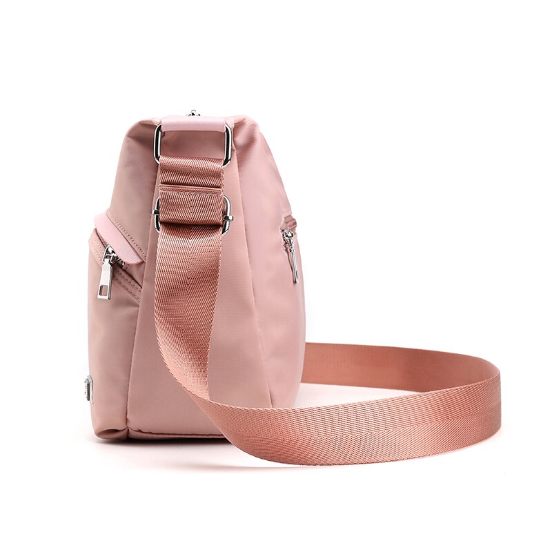 Piler femme décontracté Portable unique sac à bandoulière en Nylon dames Mini fermeture éclair sacs à bandoulière petit sac à rabat carré sacs à main de messager