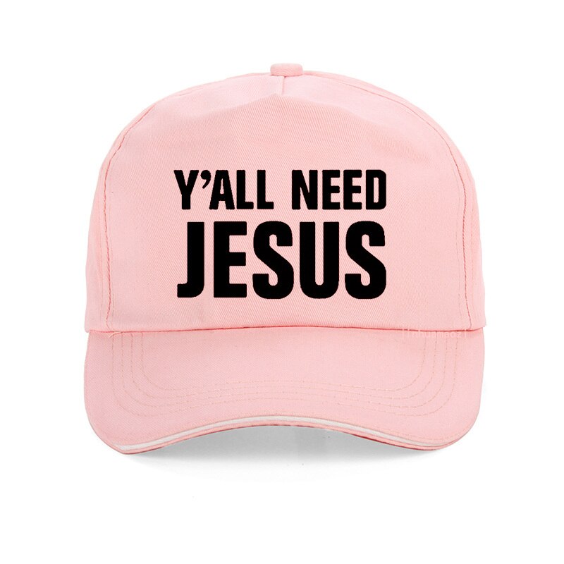 Sie y&#39;all benötigen jesus Briefe Drucken baseball Cap männer Frauen 100% Baumwolle Lustige Hip Hop hut einstellbare hysterese hüte: Rosa