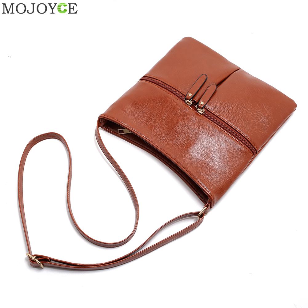 Frauen retro Crossbody Schulter Tasche Einfarbig PU Leder Bote Große Kapazität Weibliche Täglichen Reise Handtaschen