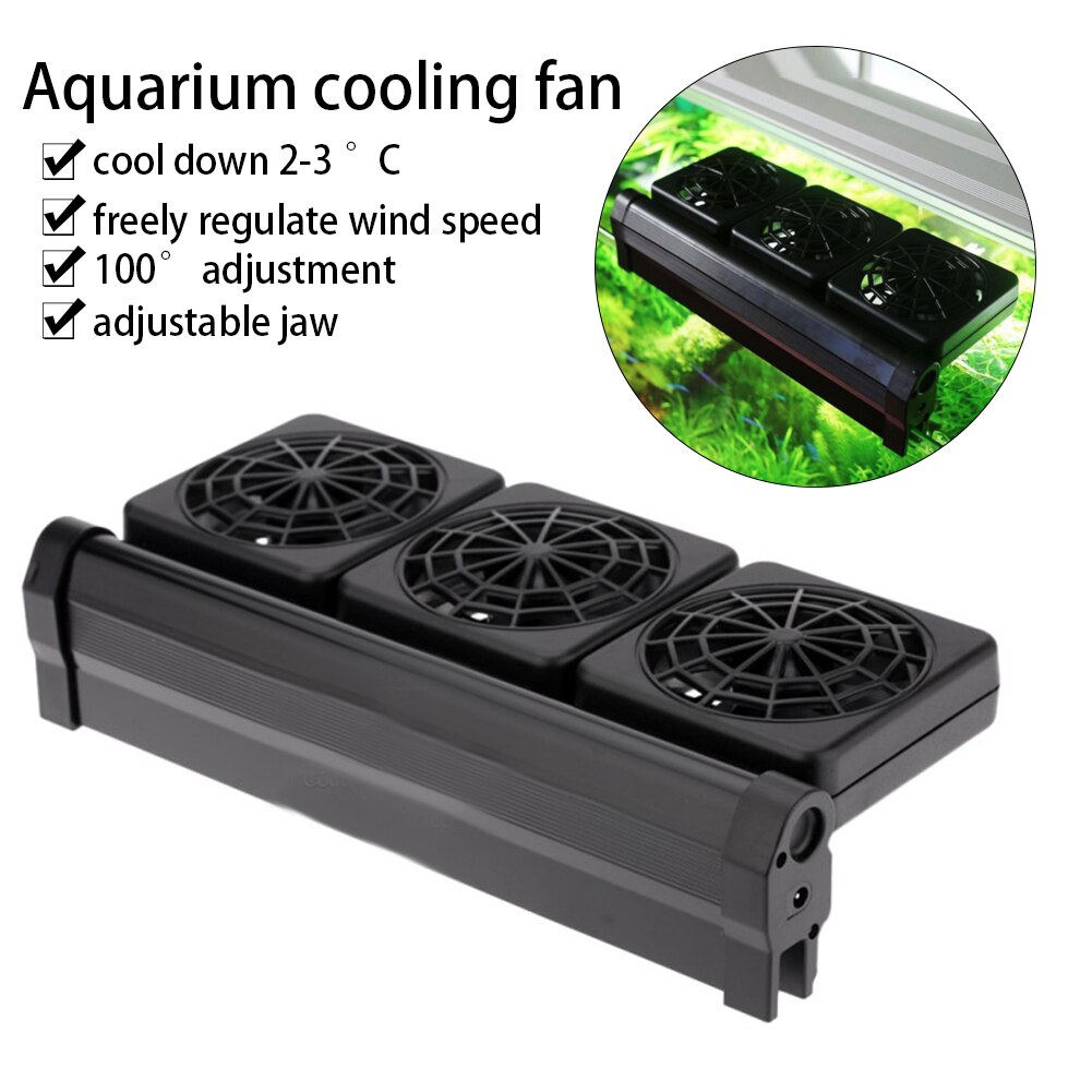 Aquarium Chillers Aquarium Fan Fish Tank Cooling Fan Low Power Consumption 2control Ways Temperature Marine Aquarium Accessories