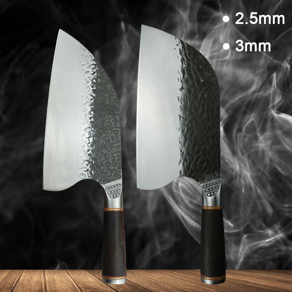 Handmade Forged Cleaver Butcher Knife 8 INCH Slaughter Chopping Cutting Bone Stainless Steel 5CR15 Knife Camping Hiking Tool