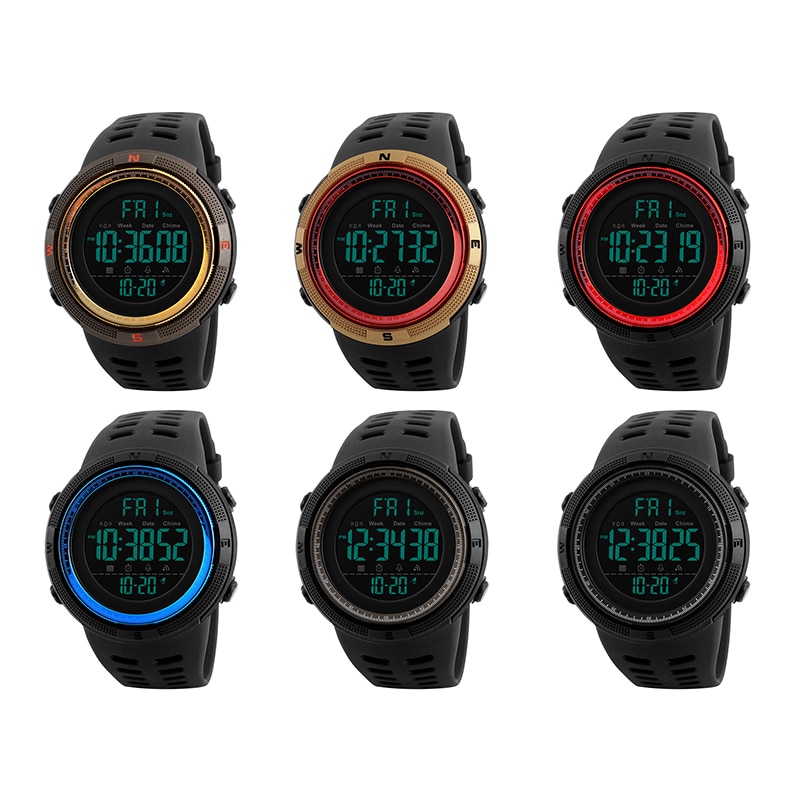 Fitness tracker aktiviteetti urheilu rannekello digitaalinen ranne vedenpitävä miesten urheilukello lähtölaskenta kello ulkokuntolaitteet