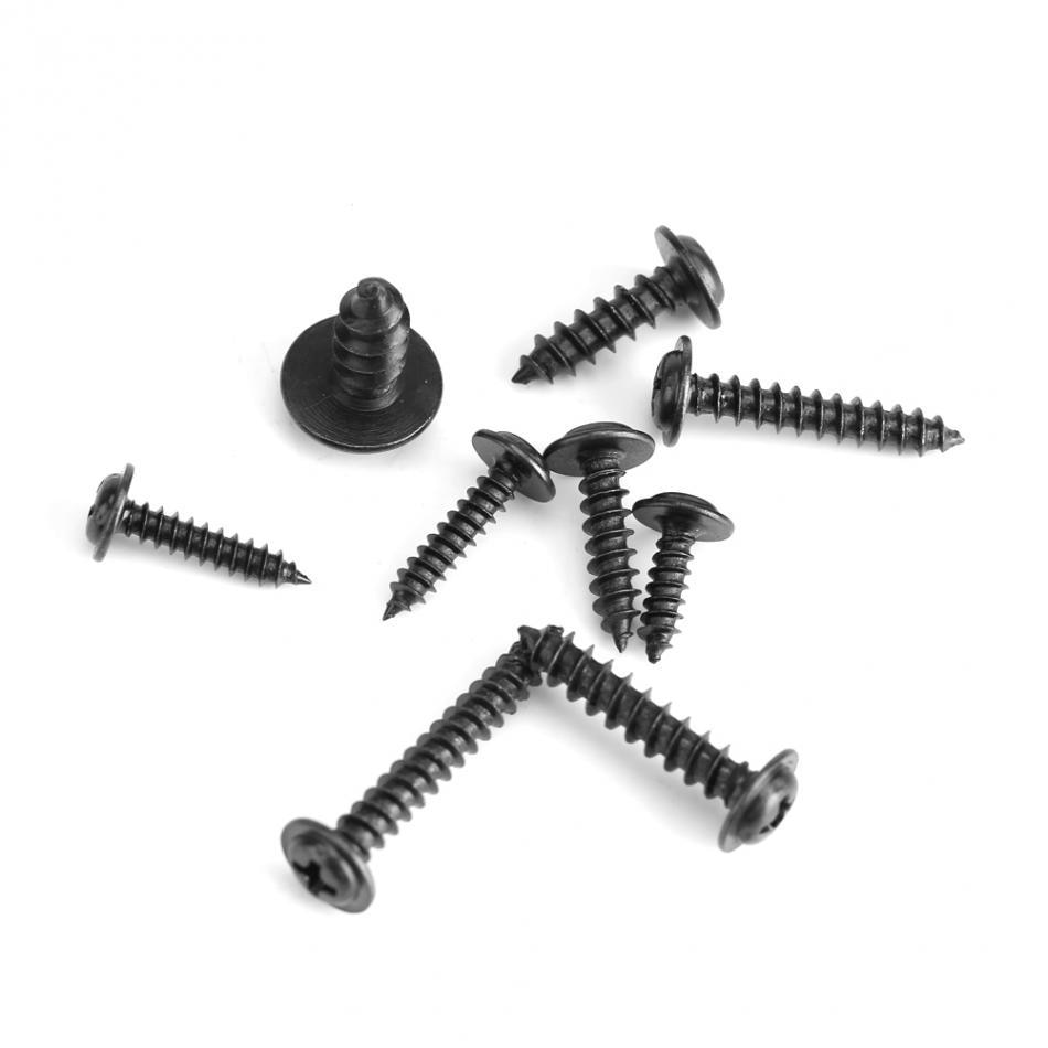 340pcs/box M2-M4 Pan Head Tapping Screw Cross Head PWA Self Tapping Screw Set Assortment Kit Black Furniture Carbon Steel