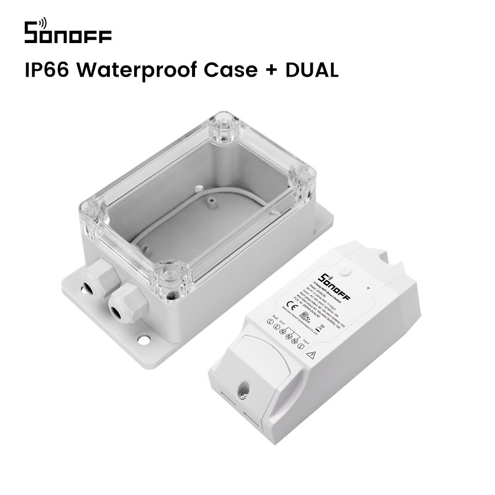 Itead Sonoff IP66 Waterdichte Cover Case Junction Box Compatied Met Sonoff Basic/Rf/Pow/Dual/TH10/TH16 Smart Home Wifi Schakelaar