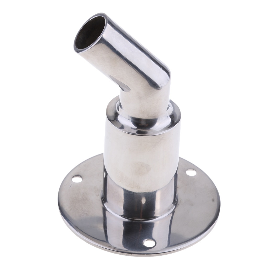 Boat 90 Degrees Through Hull Plumbing Fitting Stainless Steel for 7/8 inch 22mm Tubes Silver