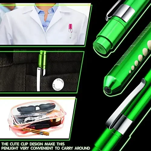 Mini linternas con luz LED, linterna médica, linterna de bolsillo, linterna pequeña para comprobar enfermeras y médicos