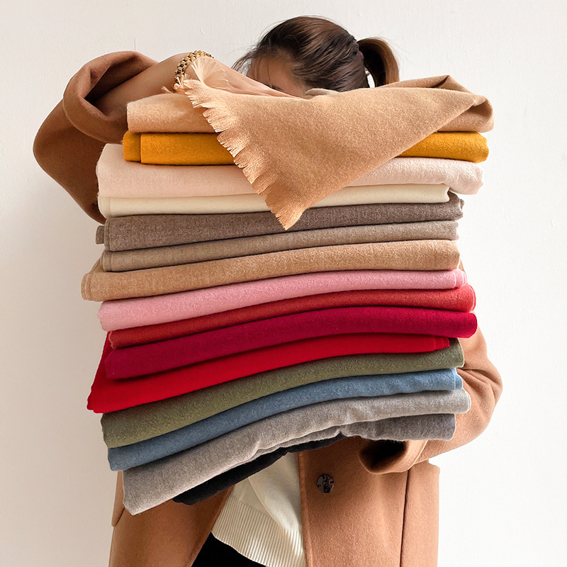 Bufanda de Cachemira Lisa cálida para invierno de 17 colores para mujer, chal Pashmina grande de 70x200cm, Bufanda, bufandas femeninas, Hijab