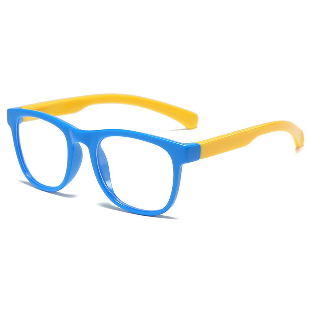 Blue Light Blocking Glasses For Kids Computer Glasses Video Gaming Glasses Children Silicone Frame Anti Radiation Glasses: Blue-yellow