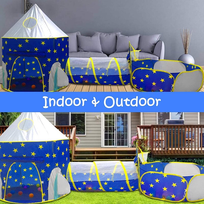 Childrens Pool Tent Bal Pit Speelhuis Crawl Tunnel Outer Space Kids Play Tent Voor Kinderen Indoor Outdoor Speelhuis
