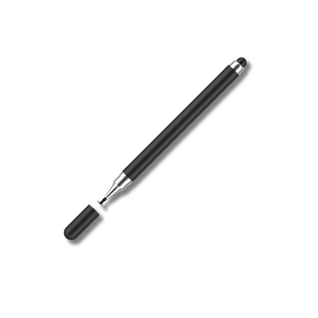 YOUTRADE Dual-Tip Stylus Pen | 2-in-1 Disc & Silicone Head for Phone/Tablet | Palm Rejection & Precision Control: black