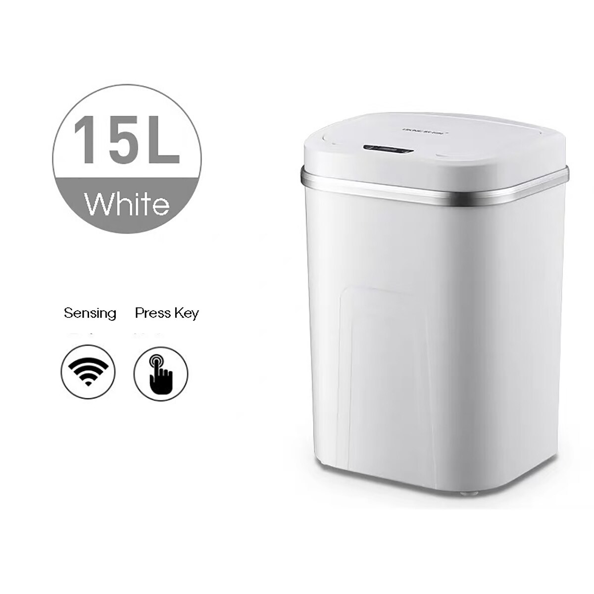 15L Automatische Touchless Intelligente induktions Bewegung Sensor Küche Mülleimer Breite Öffnung Sensor Umweltfreundliche Abfall Garbag: C